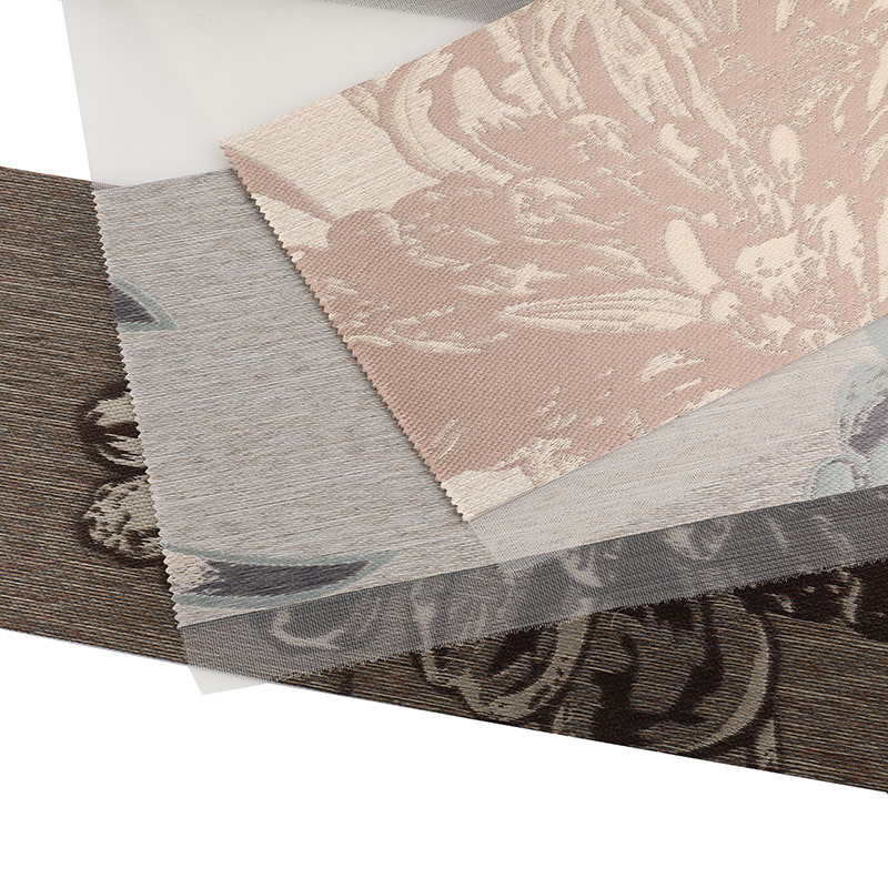 YX022 간단한 거실 부드러운 거즈 커튼 자카드 얼룩말 블라인드 패브릭